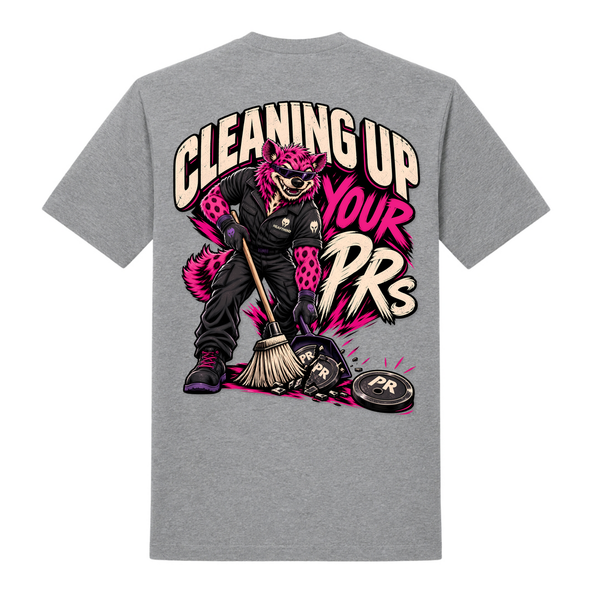 Cleaning Up Your PRs – Heavy Shirt in Grey Melange, Rückansicht | Heavy Mind