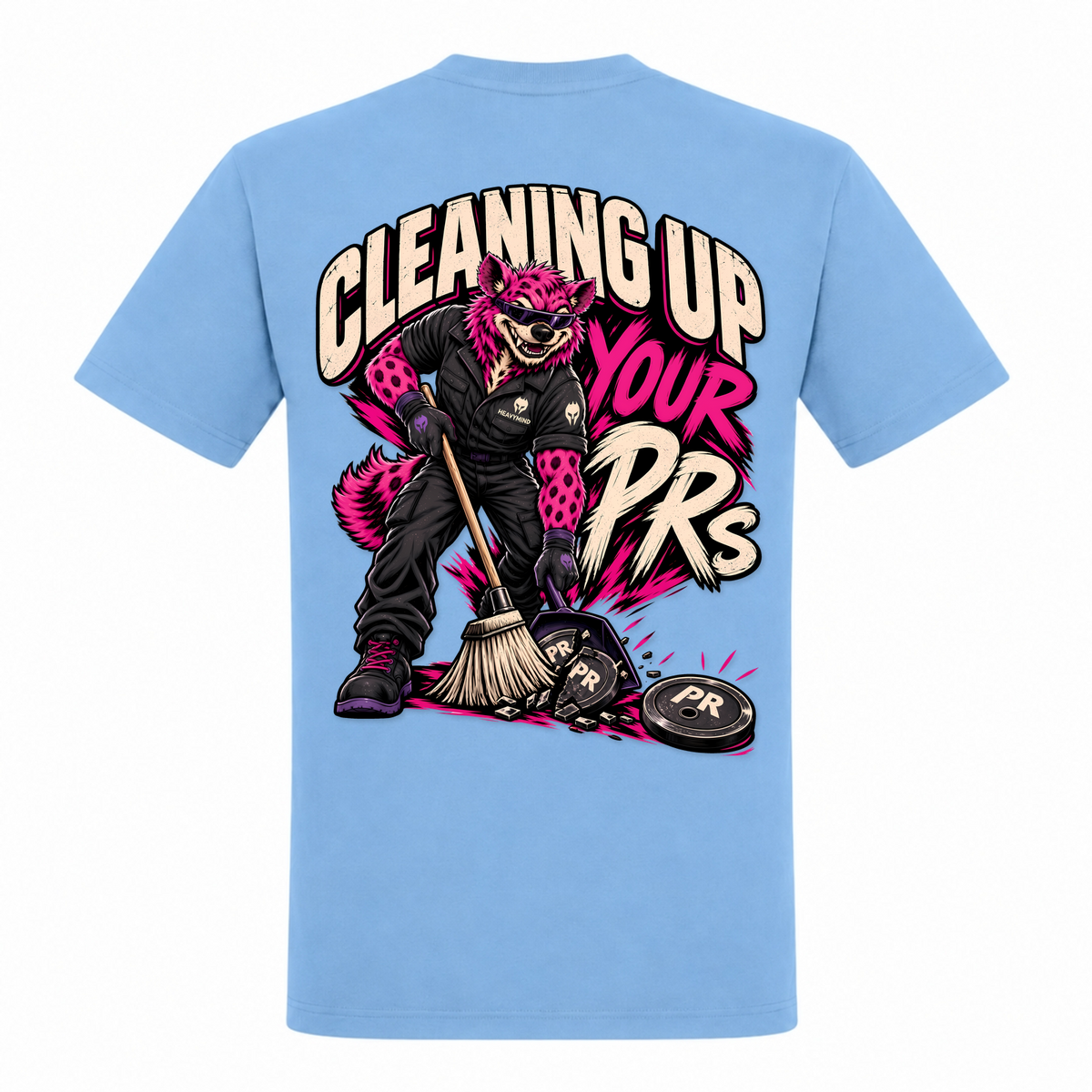 Cleaning Up Your PRs – Heavy Shirt in Sky Blue, Rückansicht | Heavy Mind