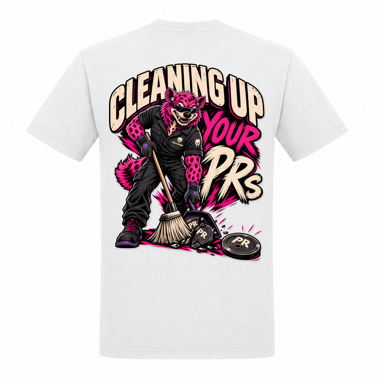 Cleaning Up Your PRs – Heavy Shirt in Weiß, Rückansicht | Heavy Mind