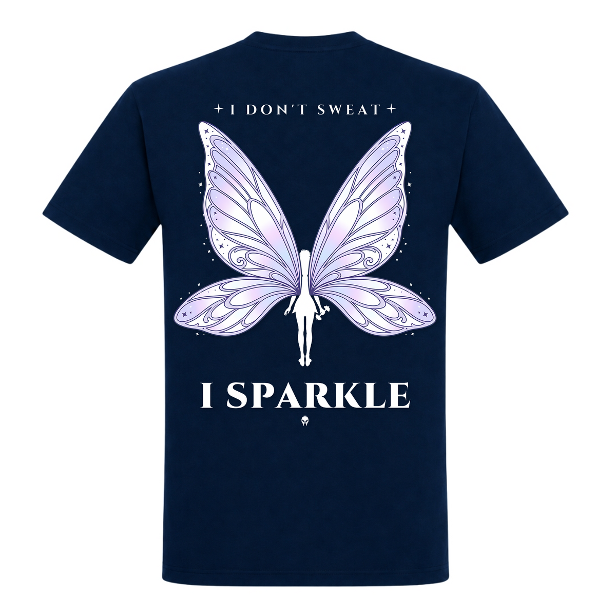 I Don't Sweat, I Sparkle – Heavy Shirt in French Navy, Rückansicht | Heavy Mind