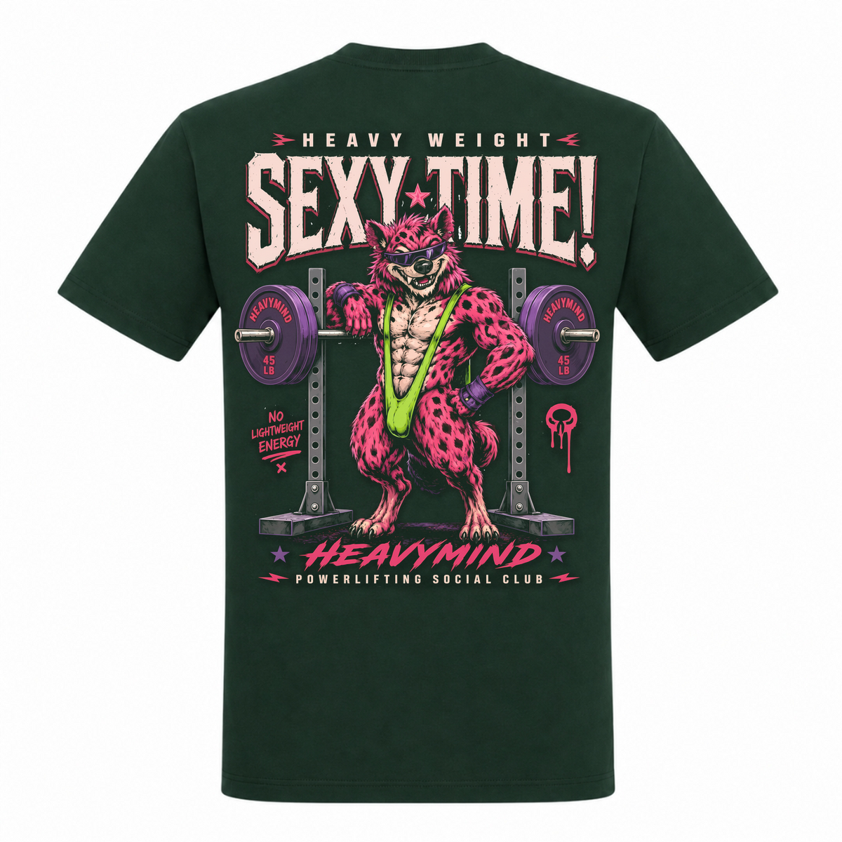Heavy Weight Sexy Time – Heavy Shirt in Bottle Green, Rückansicht | Heavy Mind