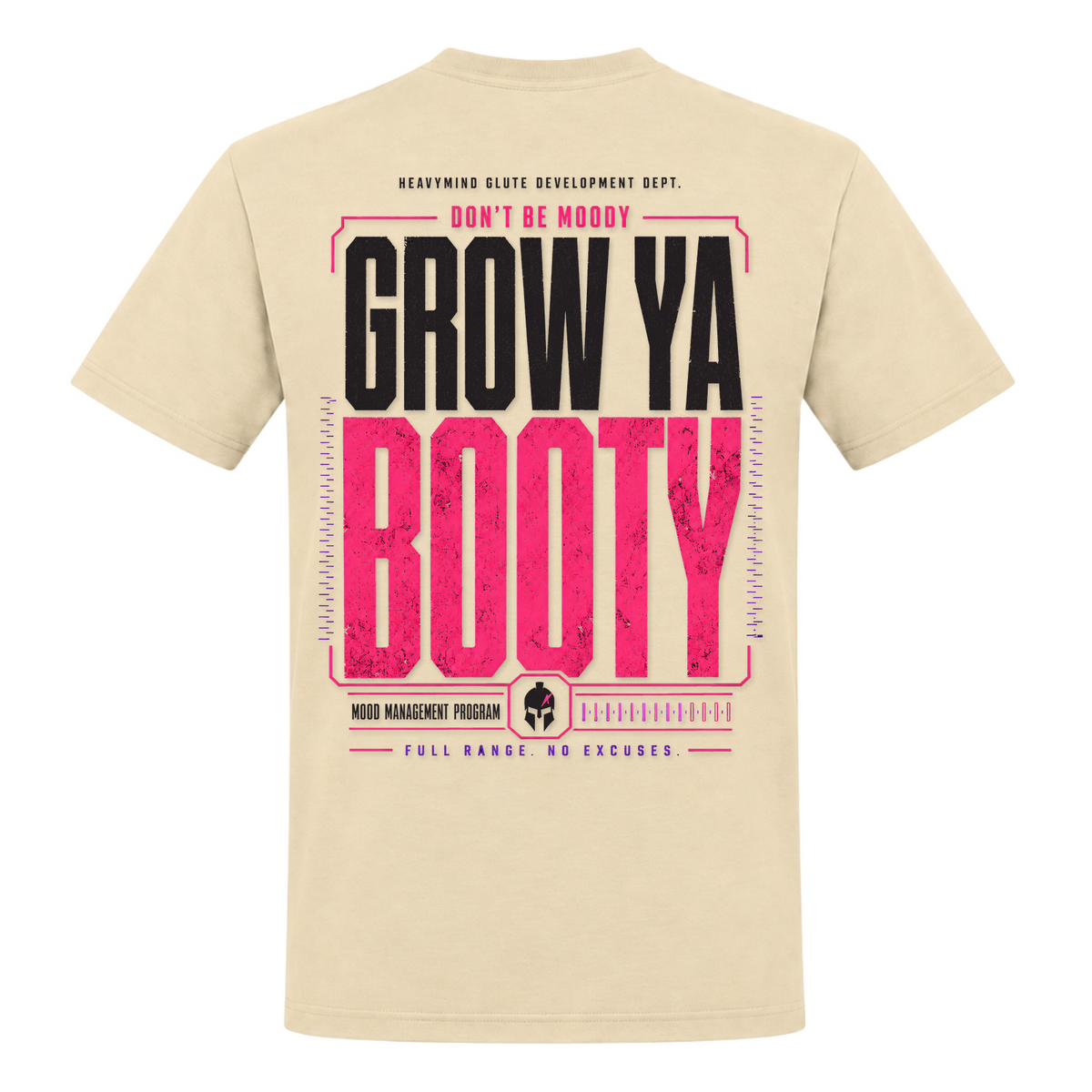Grow Ya Booty – Heavy Shirt in Natural, Rückansicht | Heavy Mind