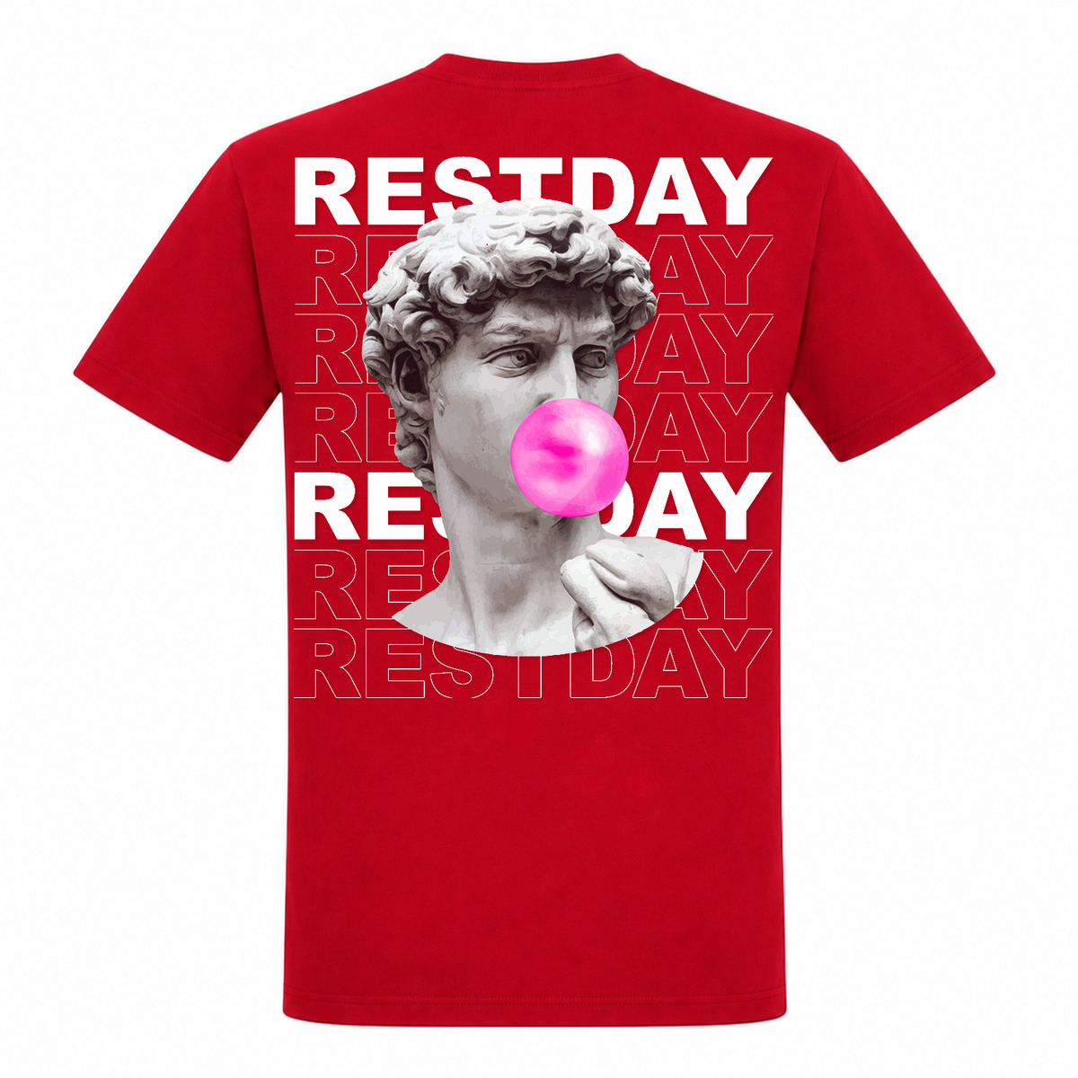Restday – Heavy Shirt in Rot, Rückansicht | Heavy Mind