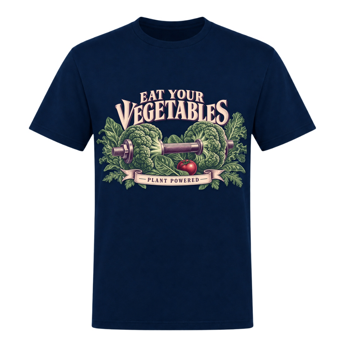 Eat Your Vegetables – Heavy Shirt in French Navy, Vorderansicht | Heavy Mind