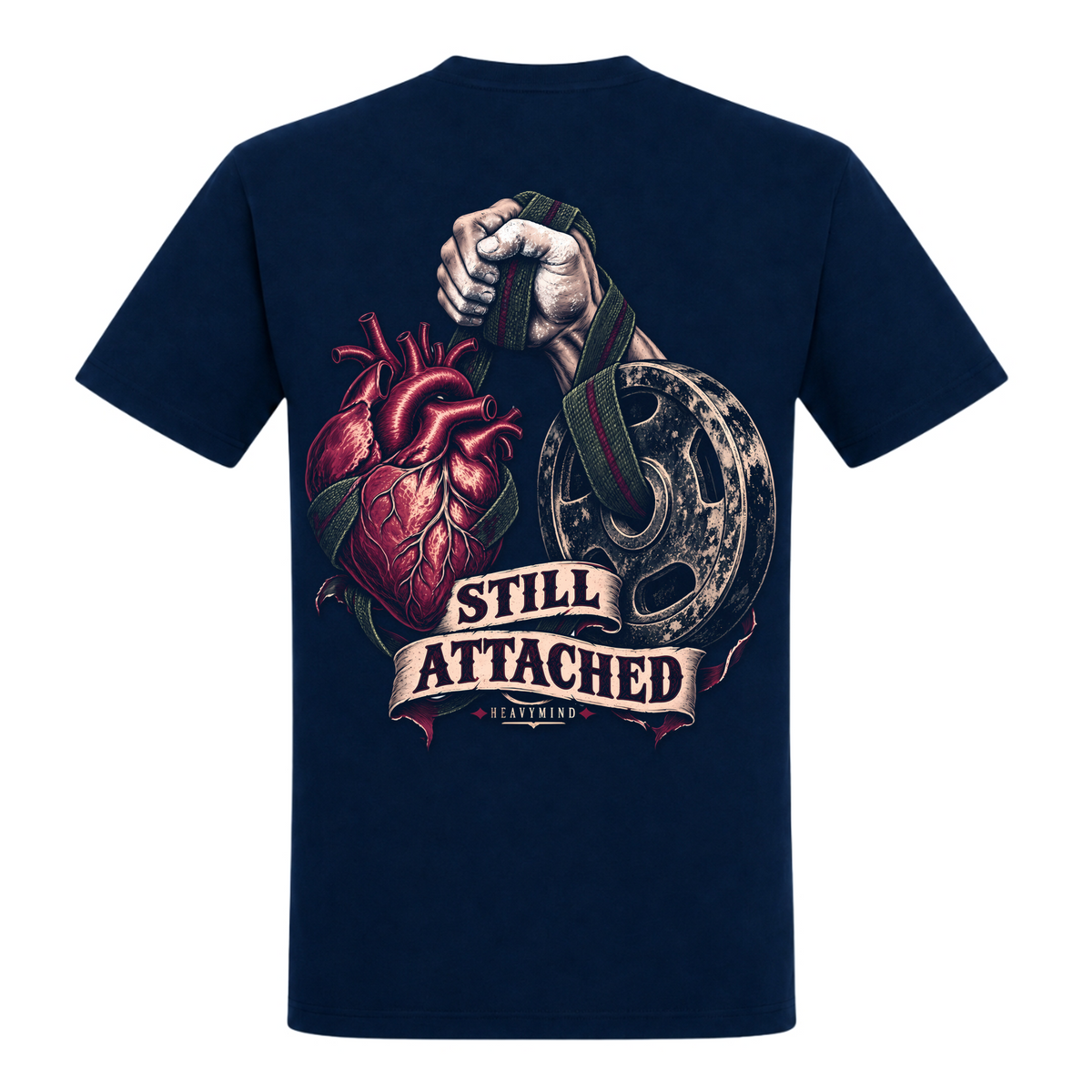Still Attached – Heavy Shirt in French Navy, Rückansicht | Heavy Mind