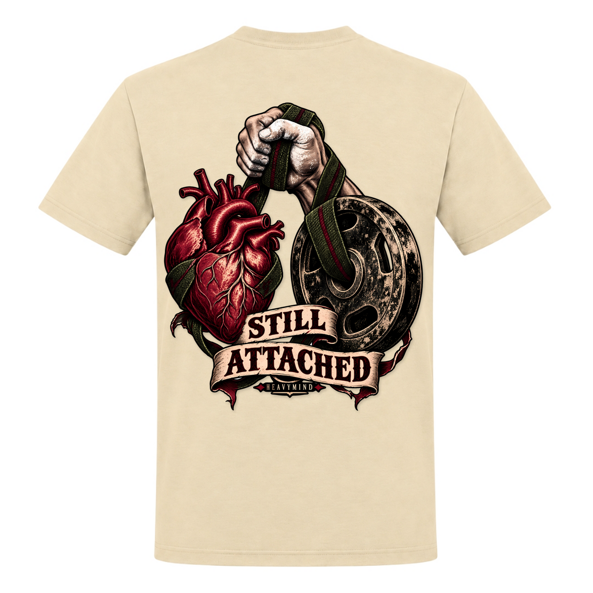 Still Attached – Heavy Shirt in Natural, Rückansicht | Heavy Mind