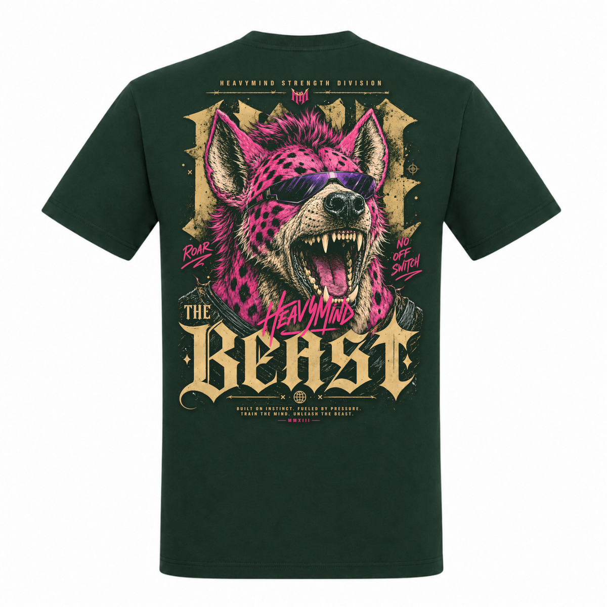 The Beast – Heavy Shirt in Bottle Green, Rückansicht | Heavy Mind