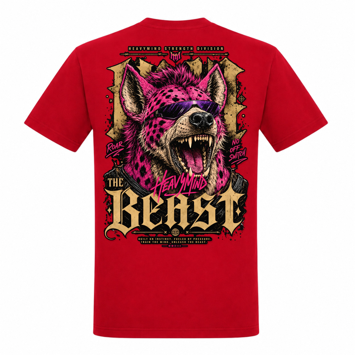The Beast – Heavy Shirt in Rot, Rückansicht | Heavy Mind