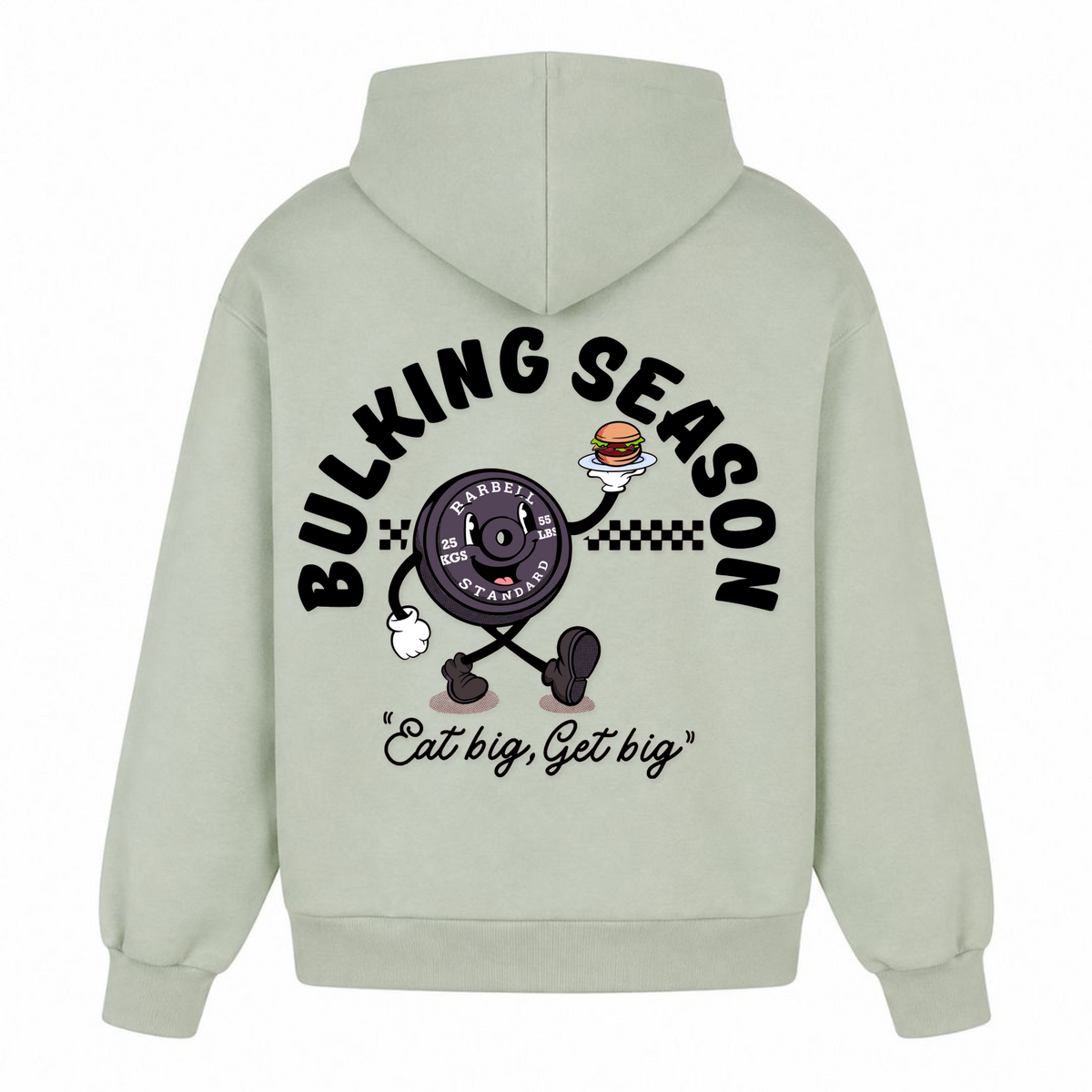 Bulking Season – Heavy Oversized Hoodie in Light Asphalt, Rückansicht | Heavy Mind