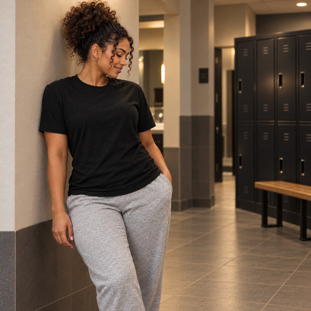 Built Like a Masterpiece – Heavy Shirt in Schwarz, am Model, Vorderansicht | Heavy Mind