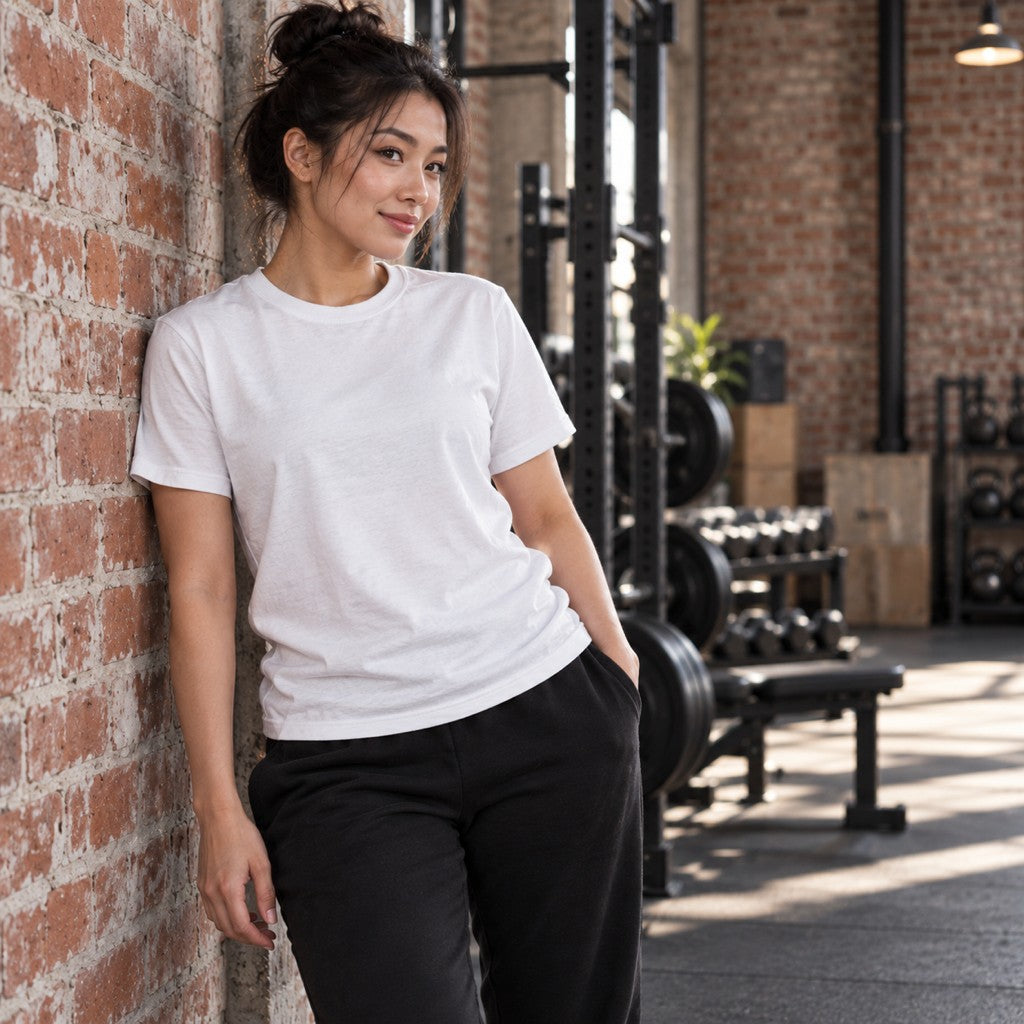 Built to Spec – Form Follows Force – Heavy Shirt in Weiß, am Model, Vorderansicht | Heavy Mind