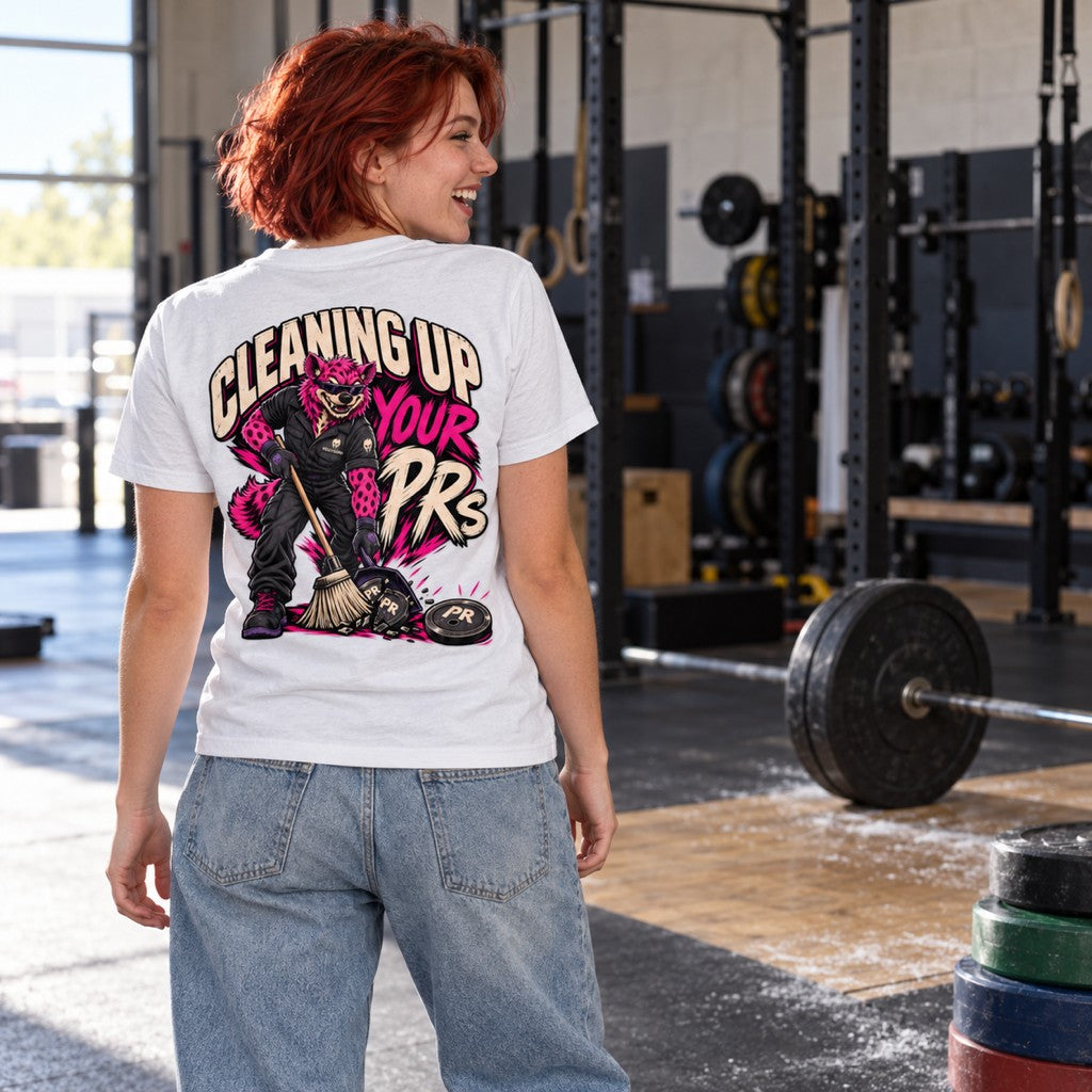 Cleaning Up Your PRs – Heavy Shirt in Weiß, am Model, Rückansicht | Heavy Mind