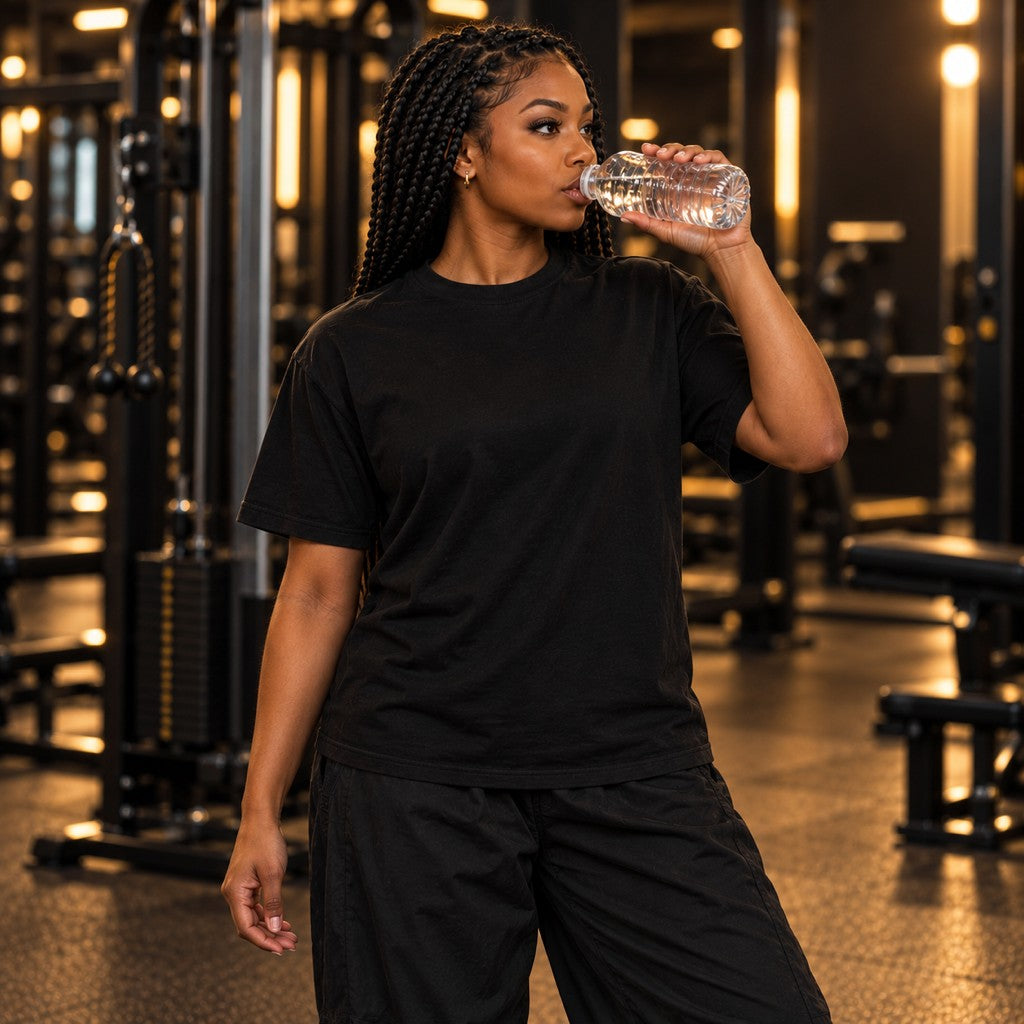 Deadlift Gangsta – Heavy Shirt in Schwarz, am Model, Vorderansicht | Heavy Mind