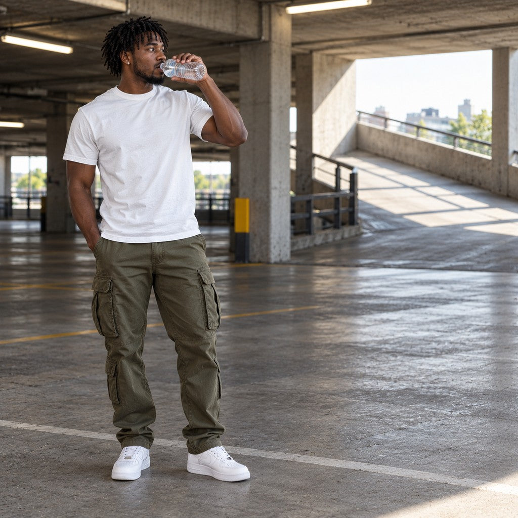 Mind Over Matter – Heavy Shirt in Weiß, am Model, Vorderansicht | Heavy Mind
