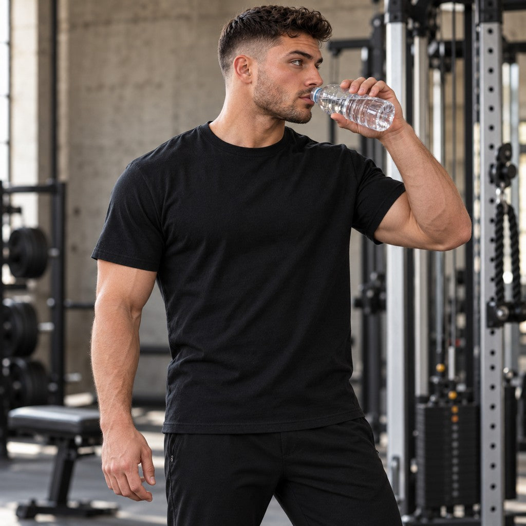 Still Hungry – Heavy Shirt in Schwarz, am Model, Vorderansicht | Heavy Mind