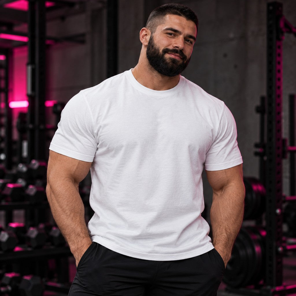 The Beast – Heavy Shirt in Weiß, am Model, Vorderansicht | Heavy Mind